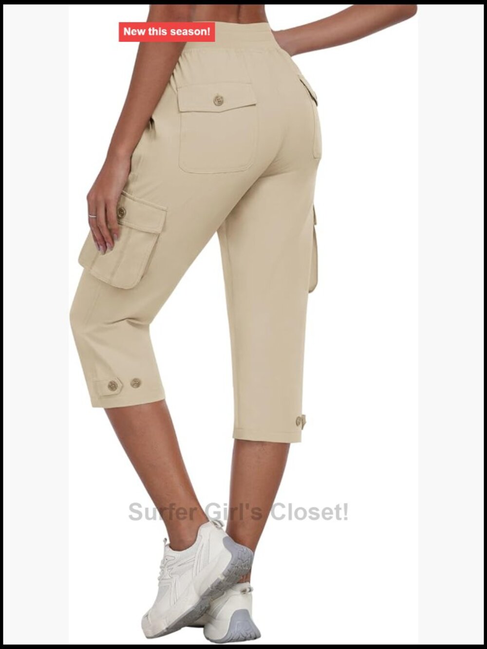 Cargo Capris with Pockets Quick Dry Lightweight Hiking Pants for Women